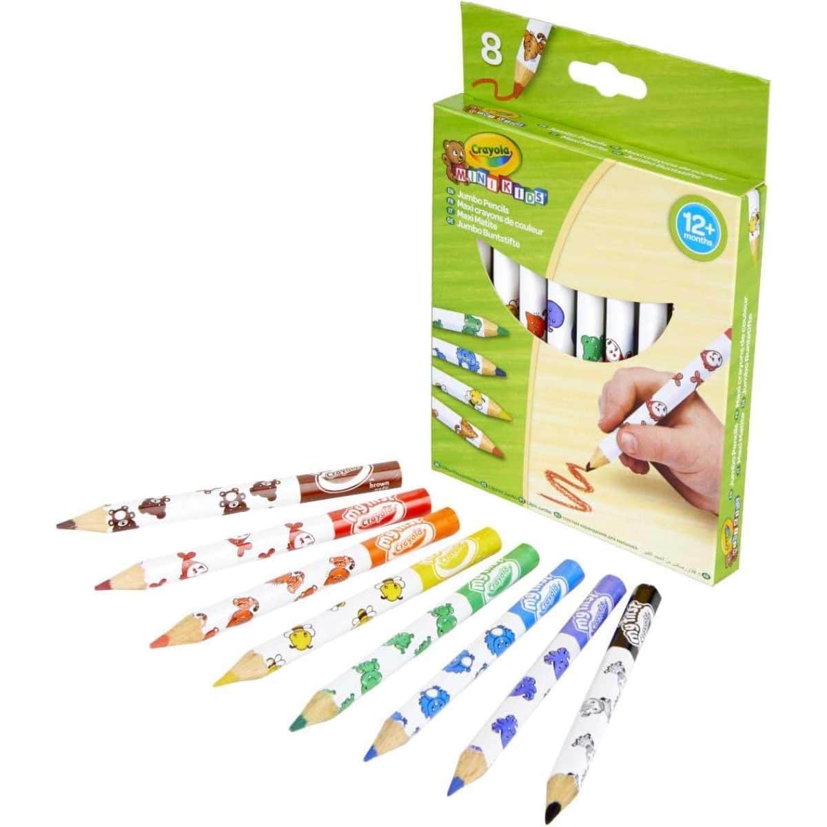 Crayola 8-Piece Jumbo Decorated Pencils Set Toddler, 0-2 Years