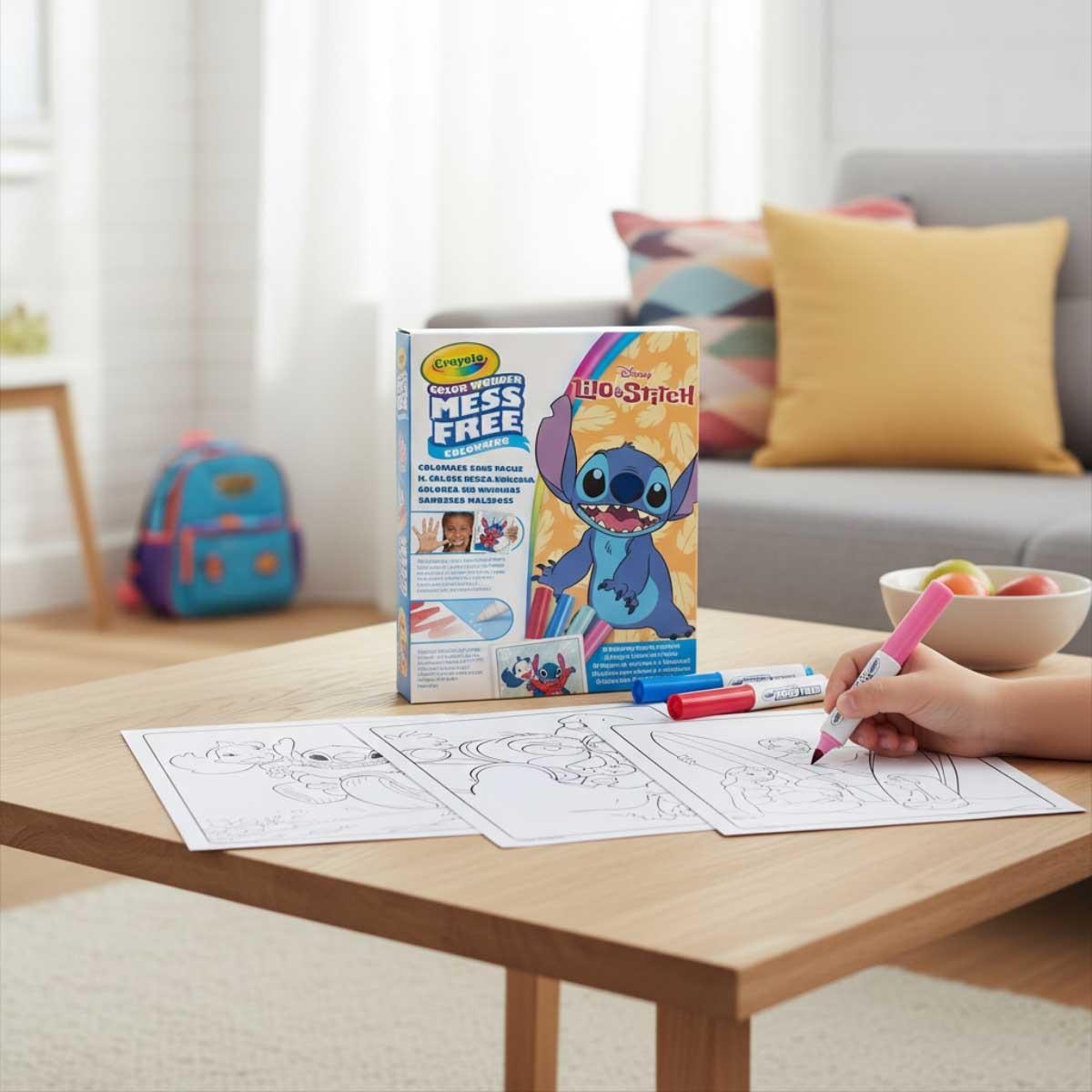 كرايولا كالر وندر ديزني ليلو آند ستيتش فولدالوب مع مجموعة أقلام للجنسين، 3-4 سنوات