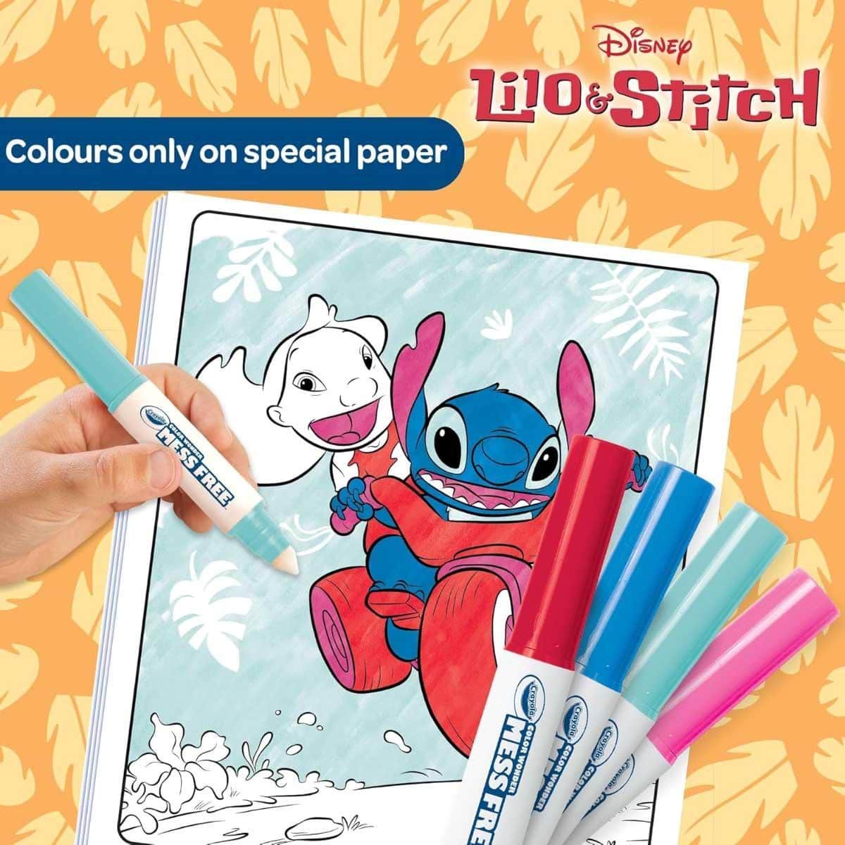 Crayola Color Wonder Disney Lilo & Stitch Foldalope with Marker Set Unisex, 3-4 Years