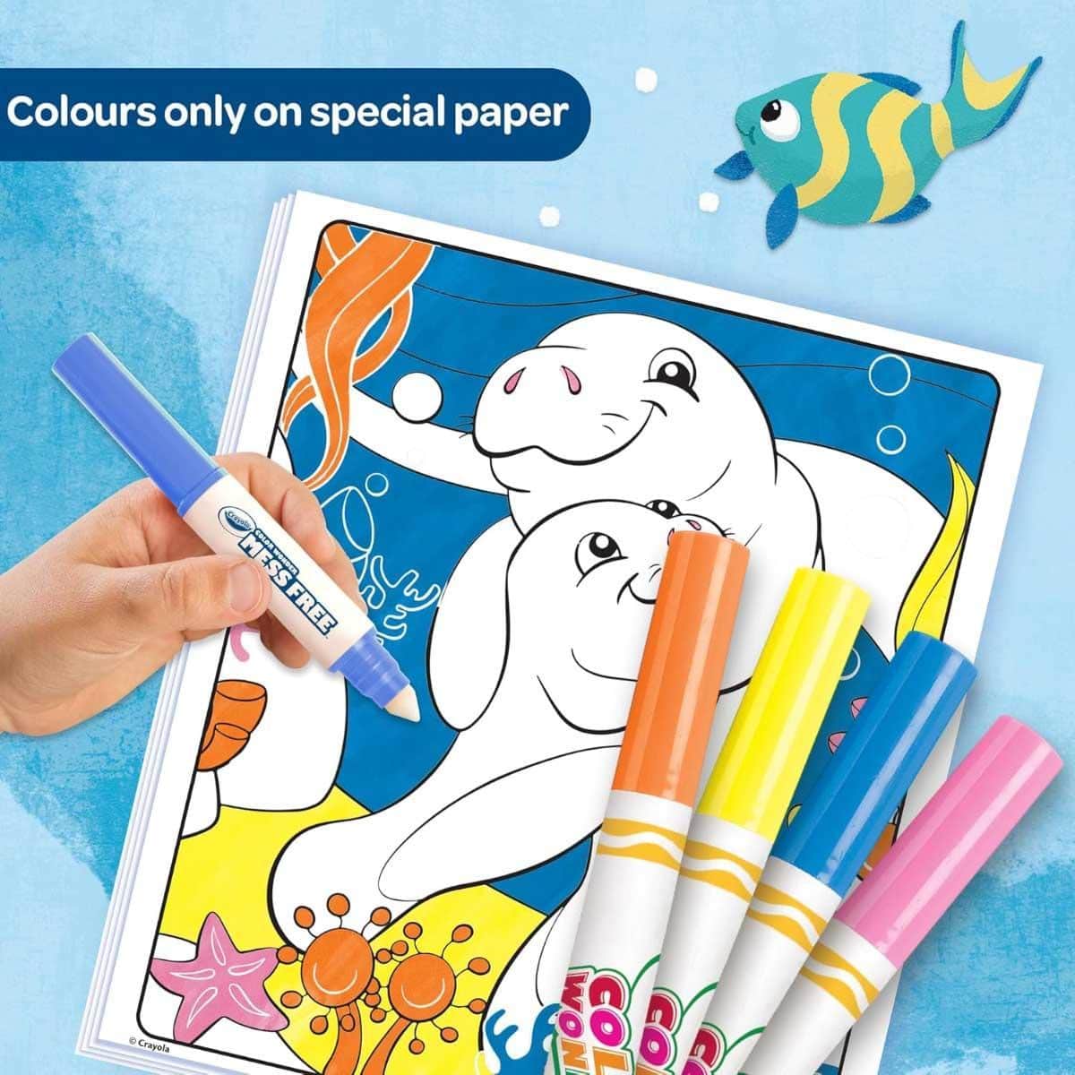 Crayola Color Wonder Sea Friends Foldalope Set Unisex, 3-4 Years