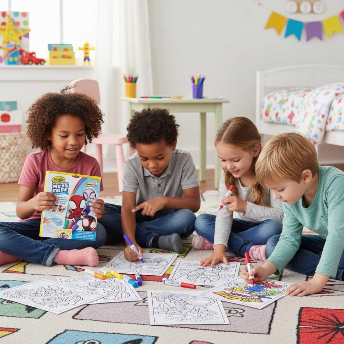 كرايولا كالر وندر مجموعة فولدالوب سبايدي للجنسين، 3-4 سنوات