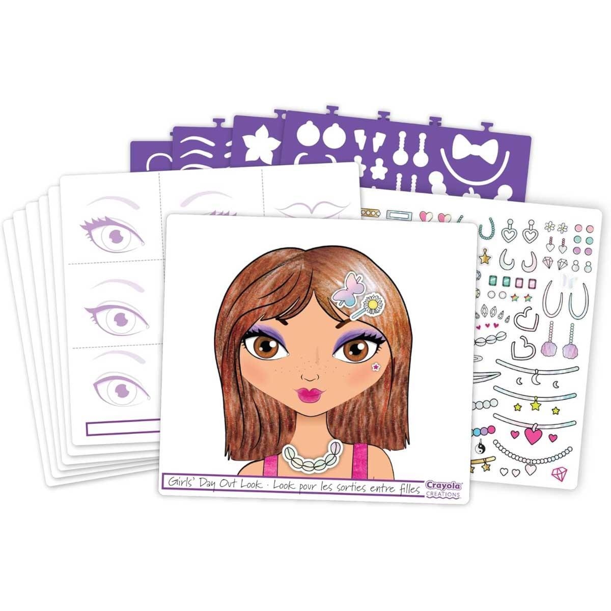 كرايولا كرييشنز مجموعة تلوين منسقة المكياج للبنات، 8-10 سنوات