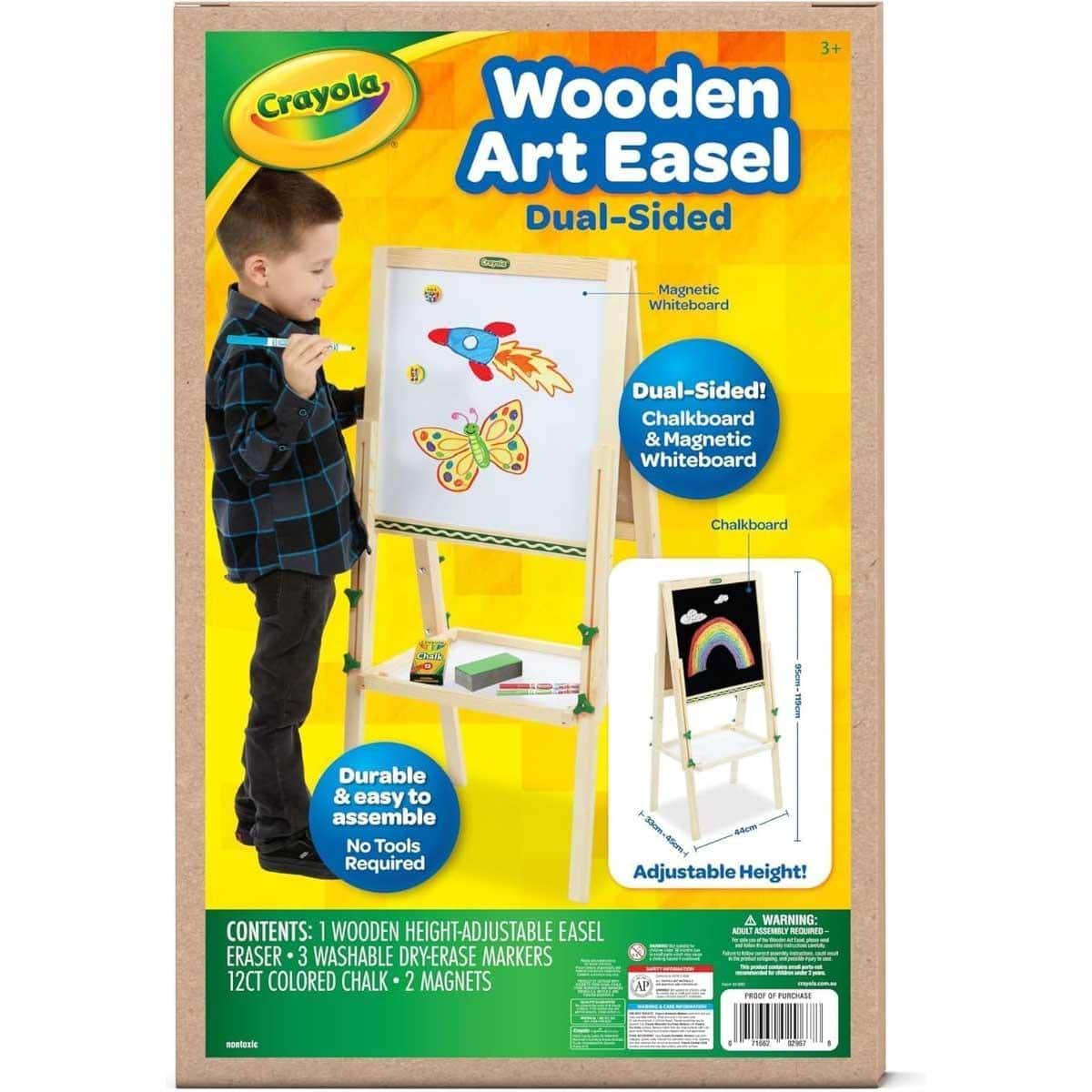 Crayola Kids Wooden Art Easel Unisex, 6-8 Years
