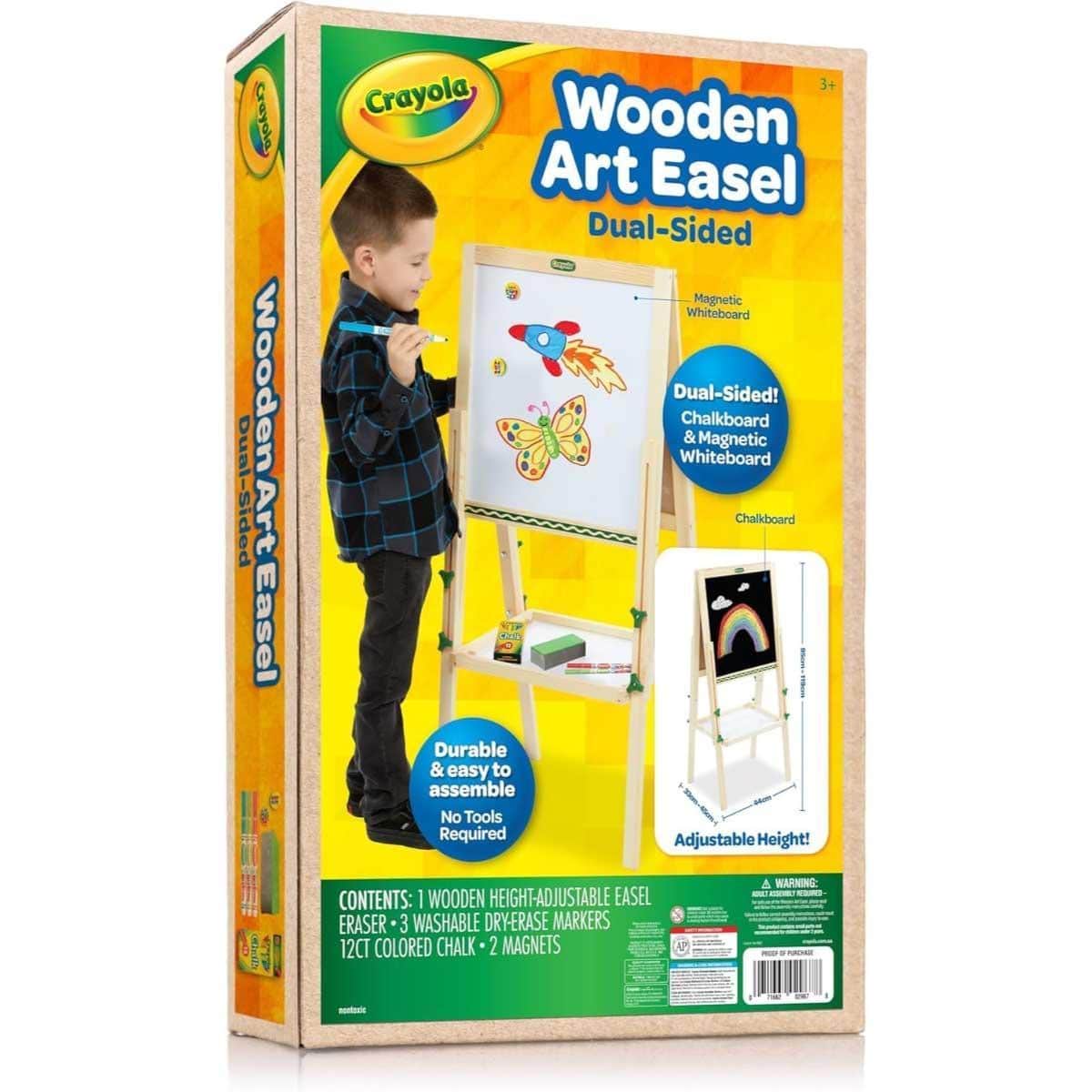 Crayola Kids Wooden Art Easel Unisex, 6-8 Years