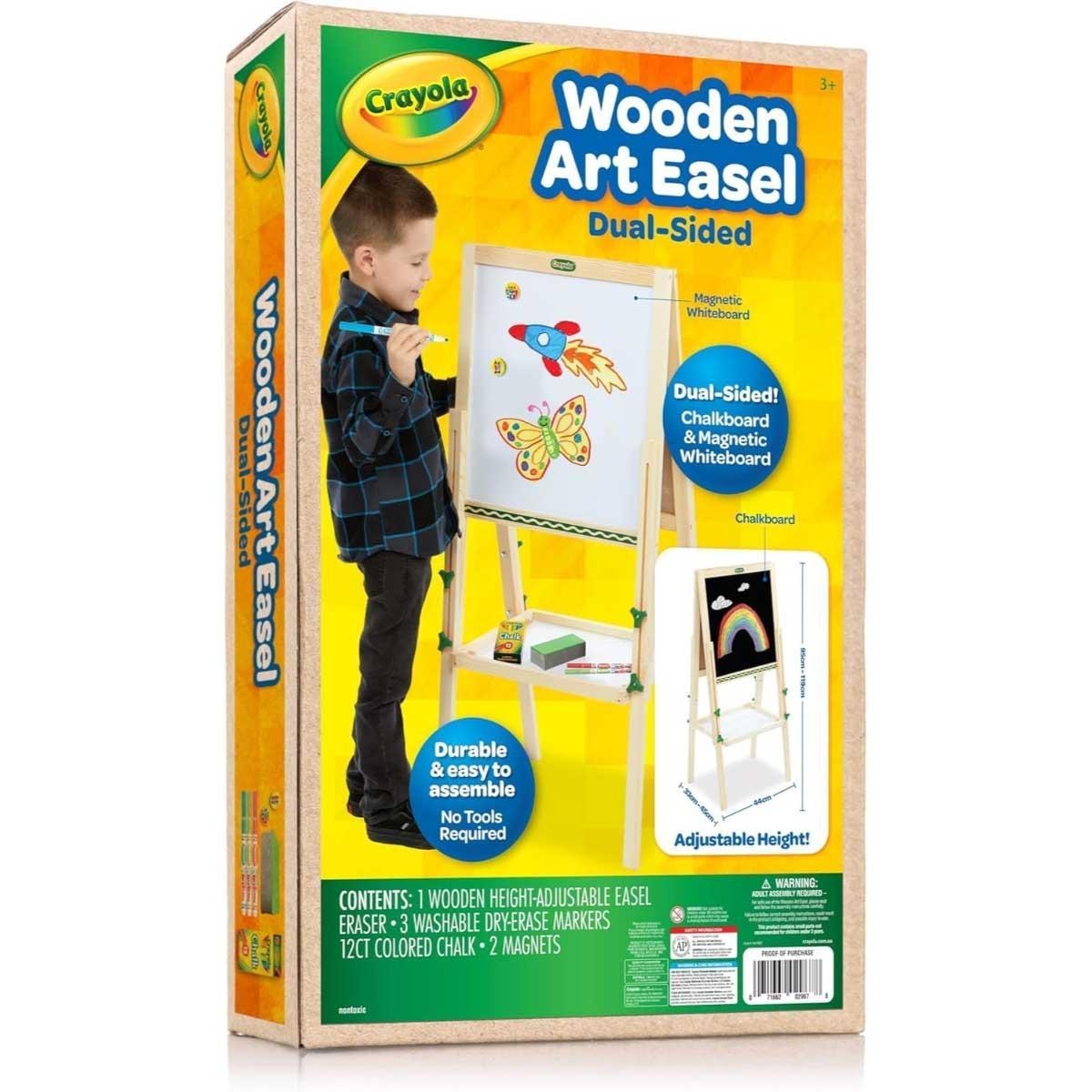 كرايولا حامل رسم خشبي للأطفال للجنسين، 6-8 سنوات