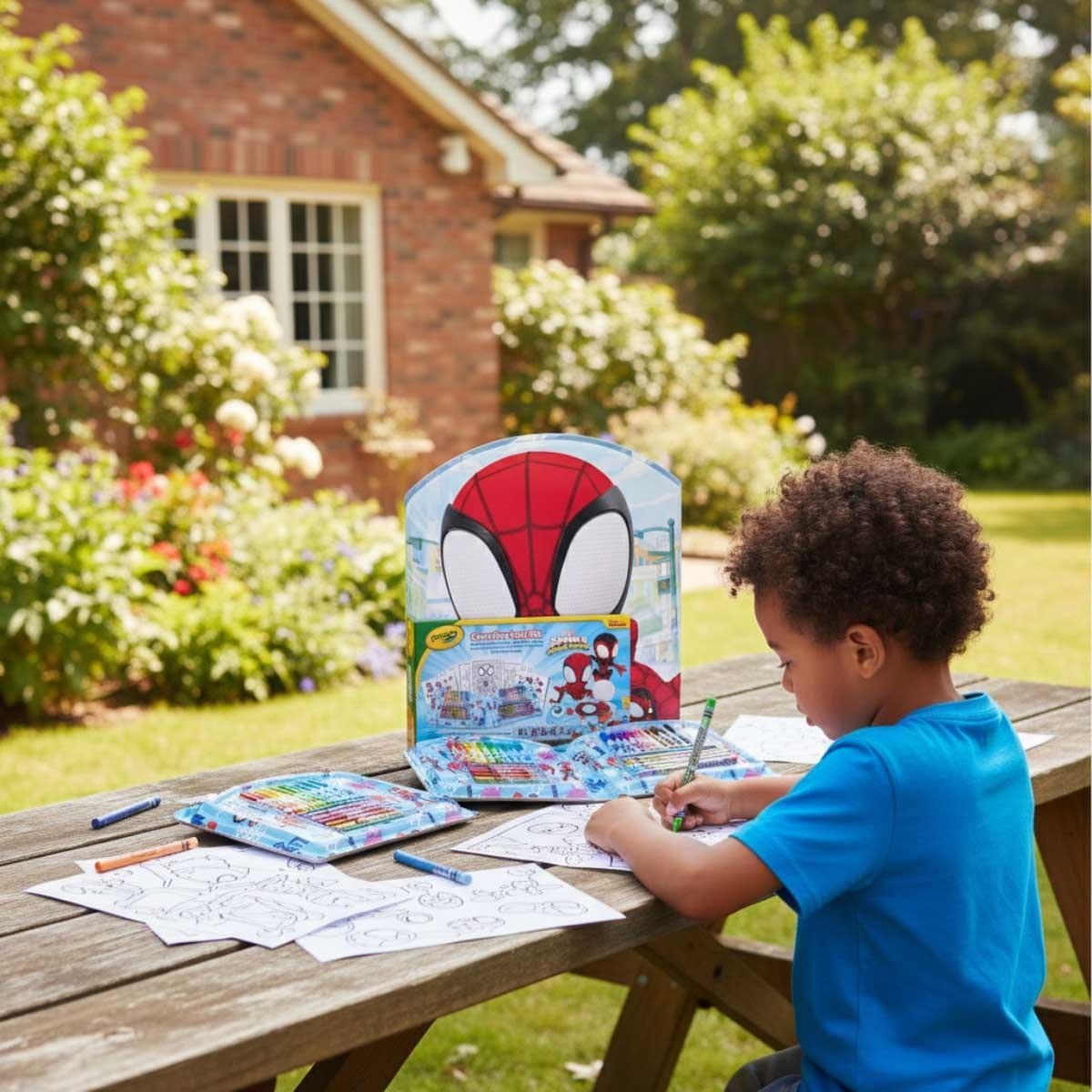 كرايولا مجموعة حقيبة تلوين سبايدي من 40 قطعة للجنسين، 3-4 سنوات