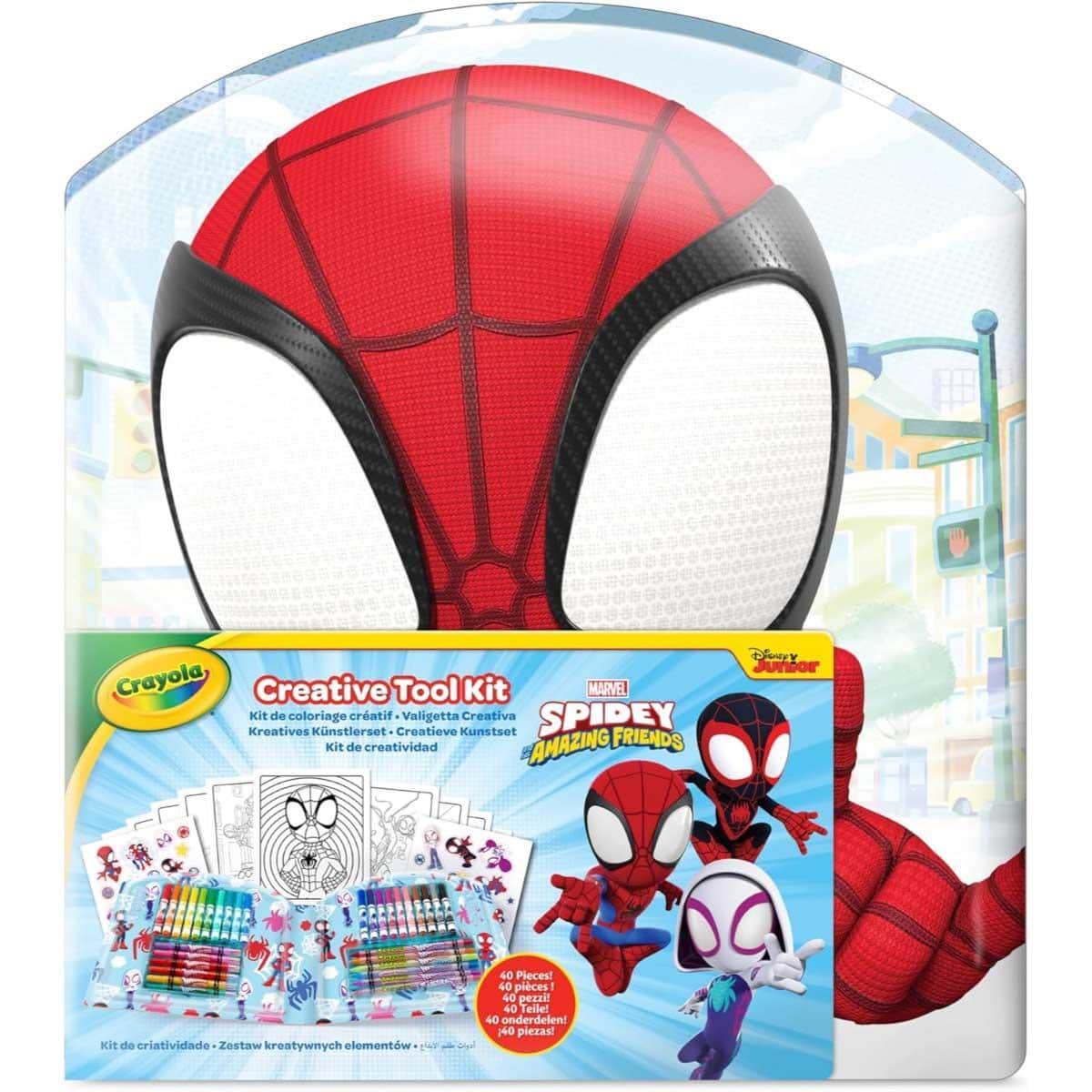 Crayola Spidey 40-Piece Colouring Case Set Unisex, 3-4 Years