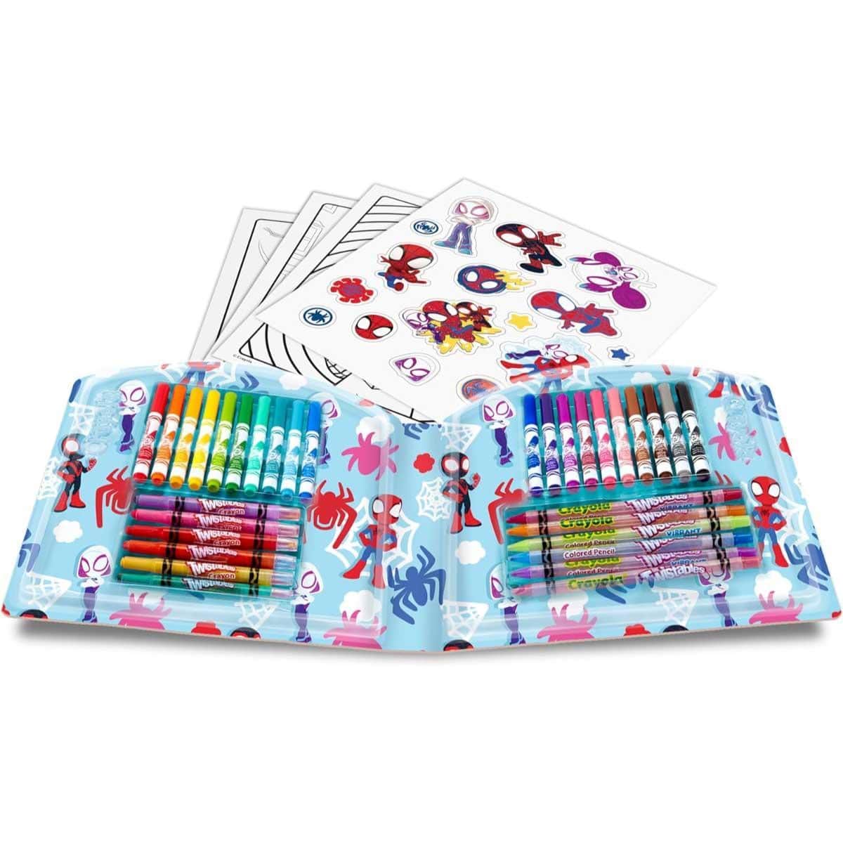 Crayola Spidey 40-Piece Colouring Case Set Unisex, 3-4 Years