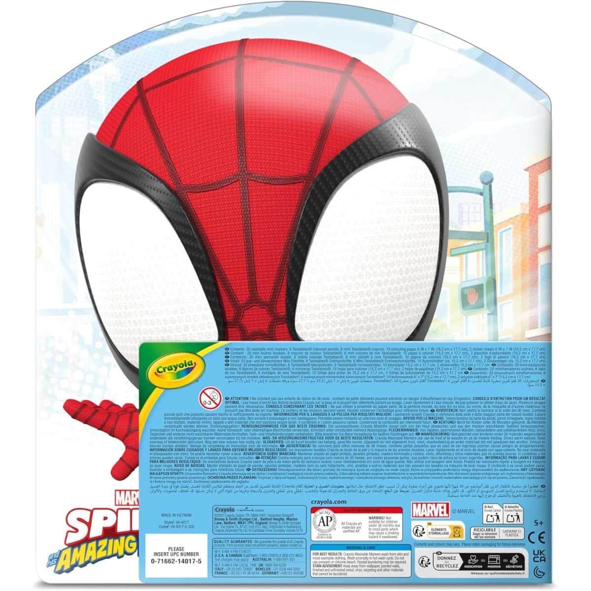 Crayola Spidey 40-Piece Colouring Case Set Unisex, 3-4 Years