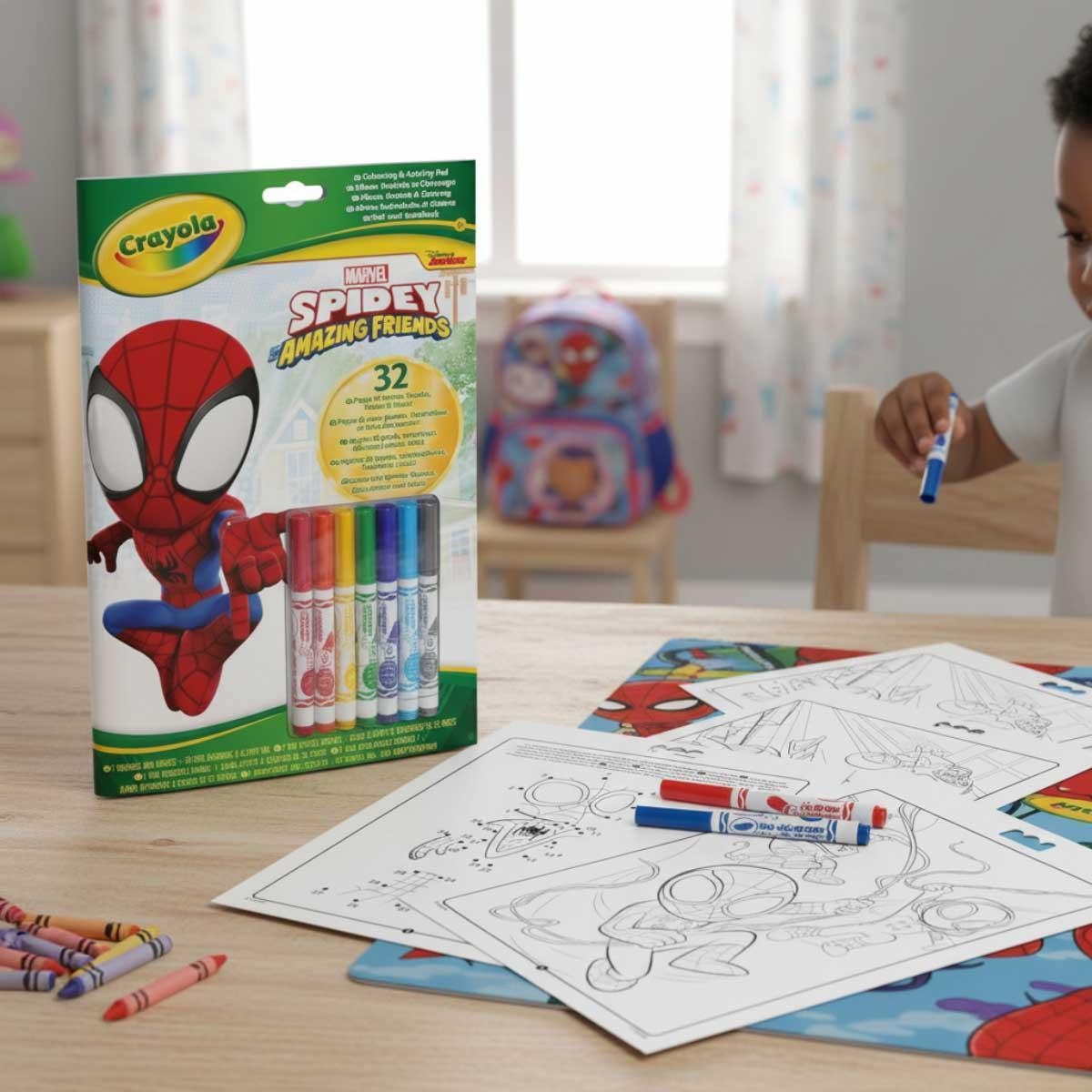 كرايولا دفتر تلوين وأنشطة سبايدي للجنسين، 3-4 سنوات