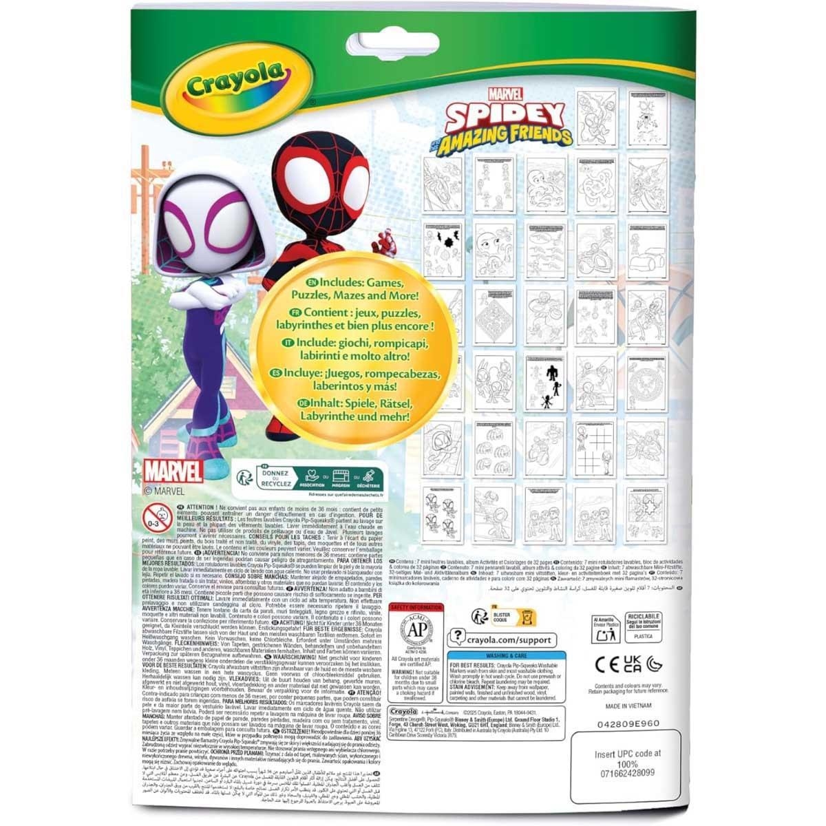 كرايولا دفتر تلوين وأنشطة سبايدي للجنسين، 3-4 سنوات