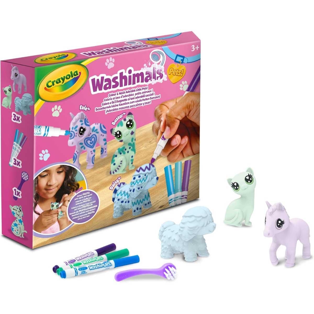 Crayola Washimals 3-Piece Pastel Pets Set Unisex, 3-4 Years