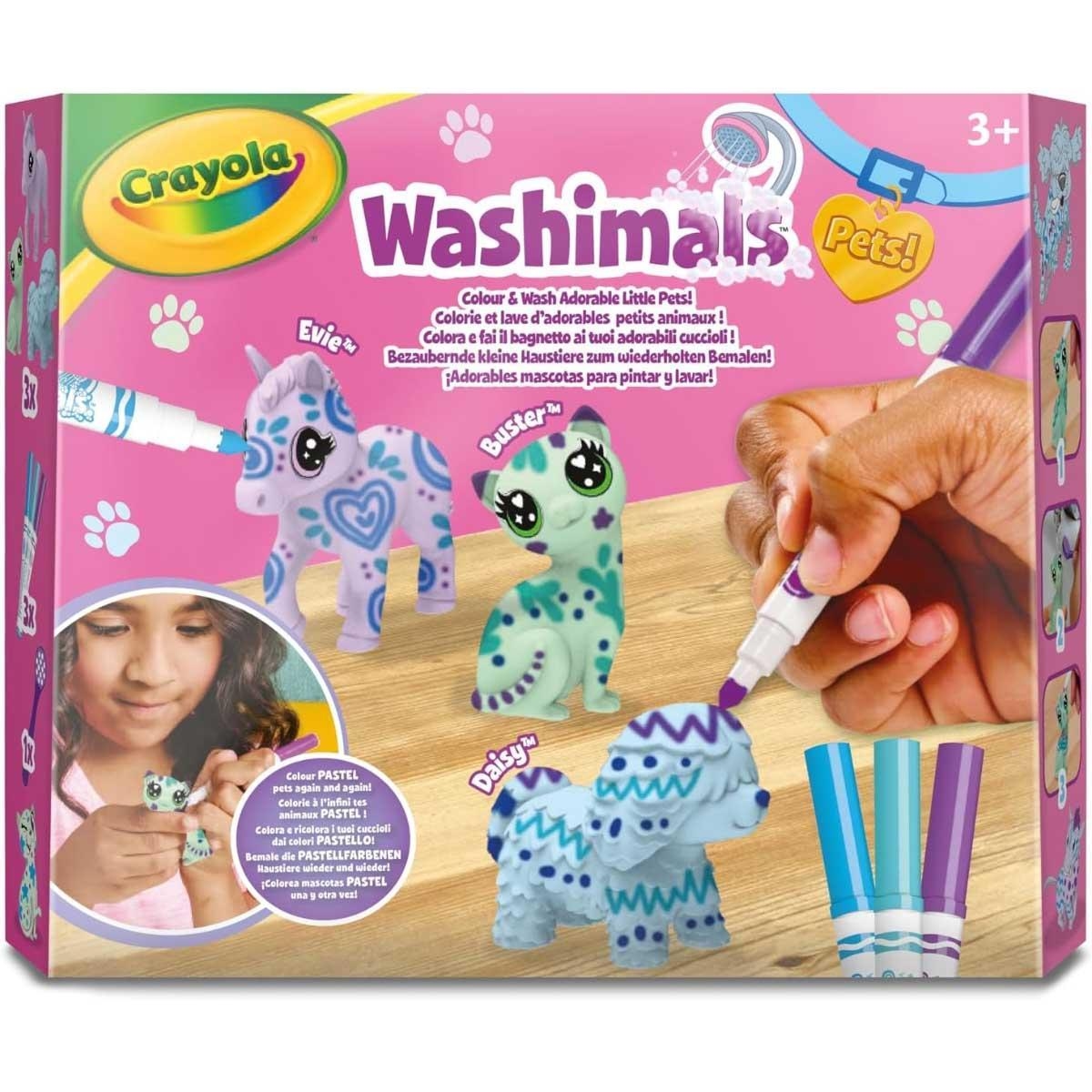 Crayola Washimals 3-Piece Pastel Pets Set Unisex, 3-4 Years