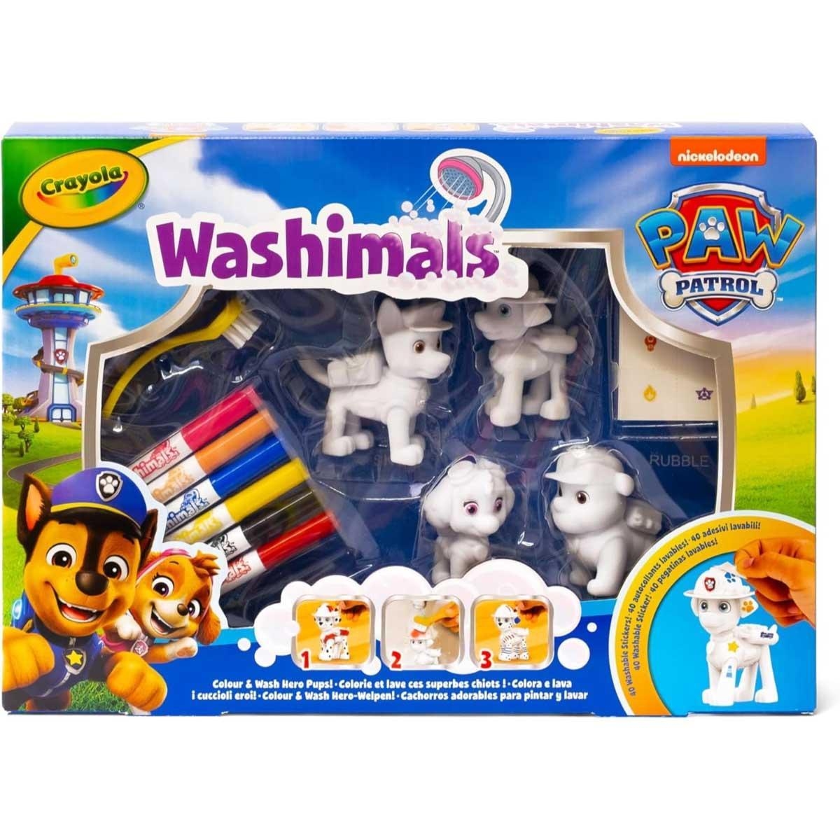 Crayola Washimals Pets PAW Patrol with Decals Set Unisex, 3-4 Years
