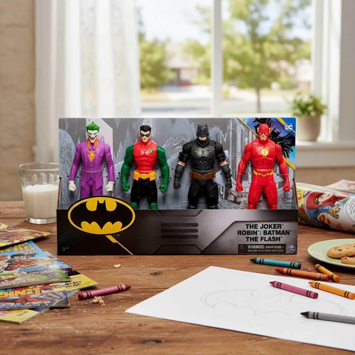 DC 6" 4-Piece Batman Series Action Figure Set Unisex, 3-4 Years