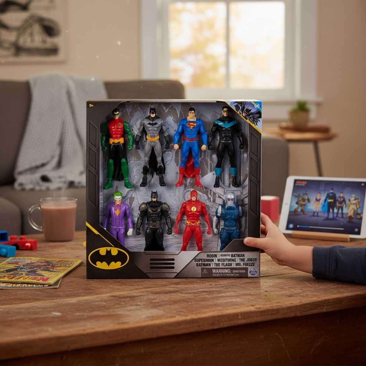 DC 6" 8-Piece Superheroes Value Action Figure Set Unisex, 3-4 Years