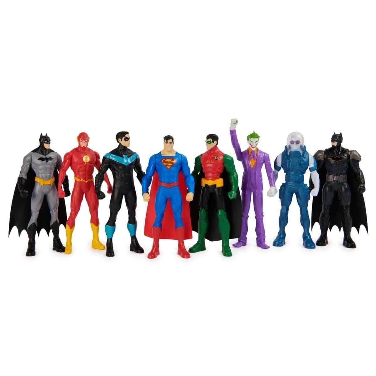 DC 6" 8-Piece Superheroes Value Action Figure Set Unisex, 3-4 Years