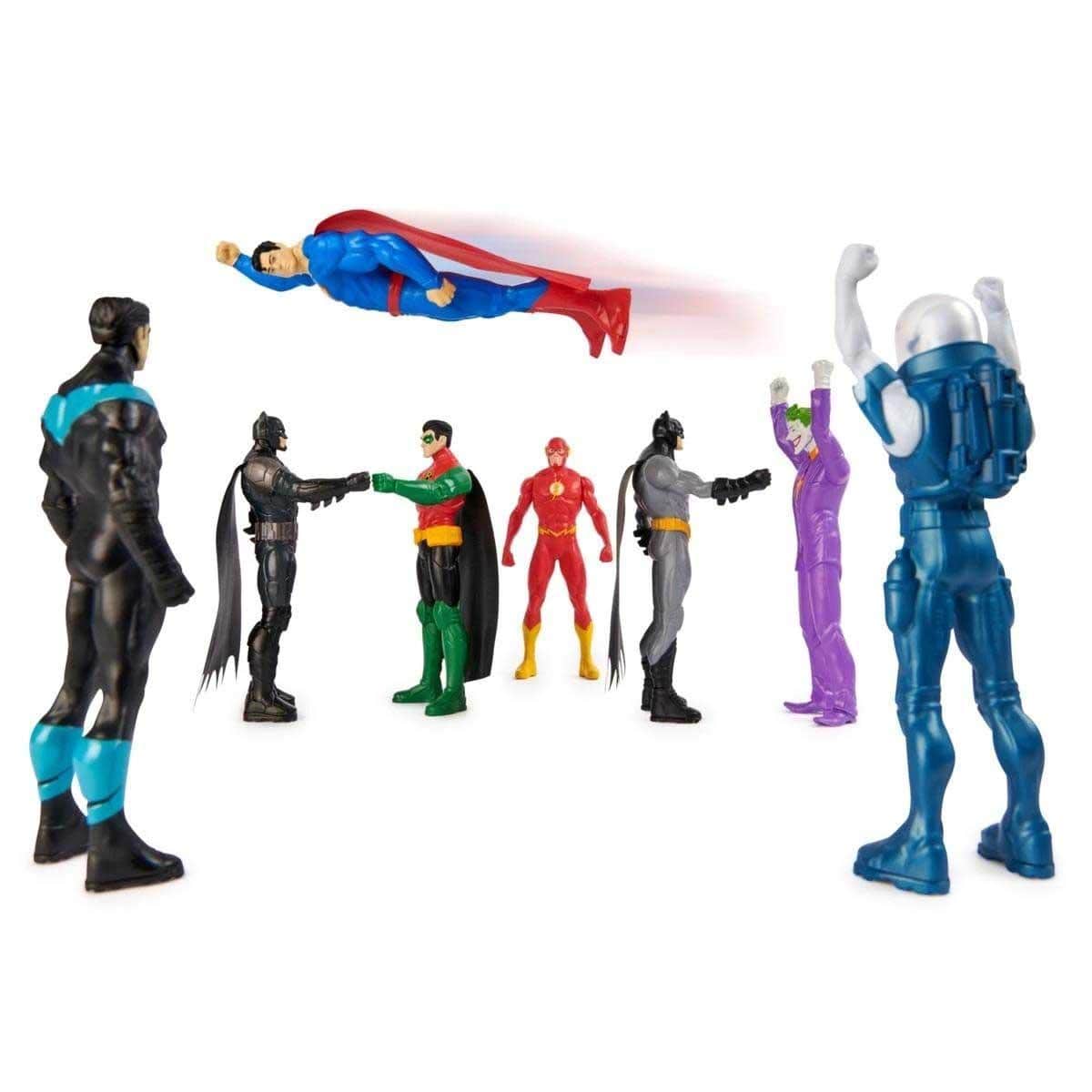 DC 6" 8-Piece Superheroes Value Action Figure Set Unisex, 3-4 Years