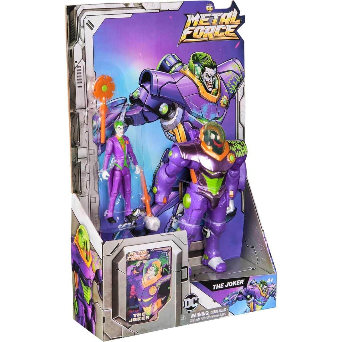 DC Comics 6" Metal Force The Joker Action Figure Unisex, 5-7 Years