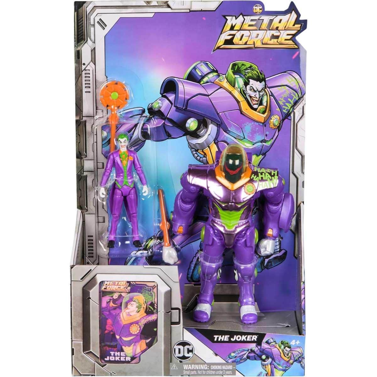 DC Comics 6" Metal Force The Joker Action Figure Unisex, 5-7 Years