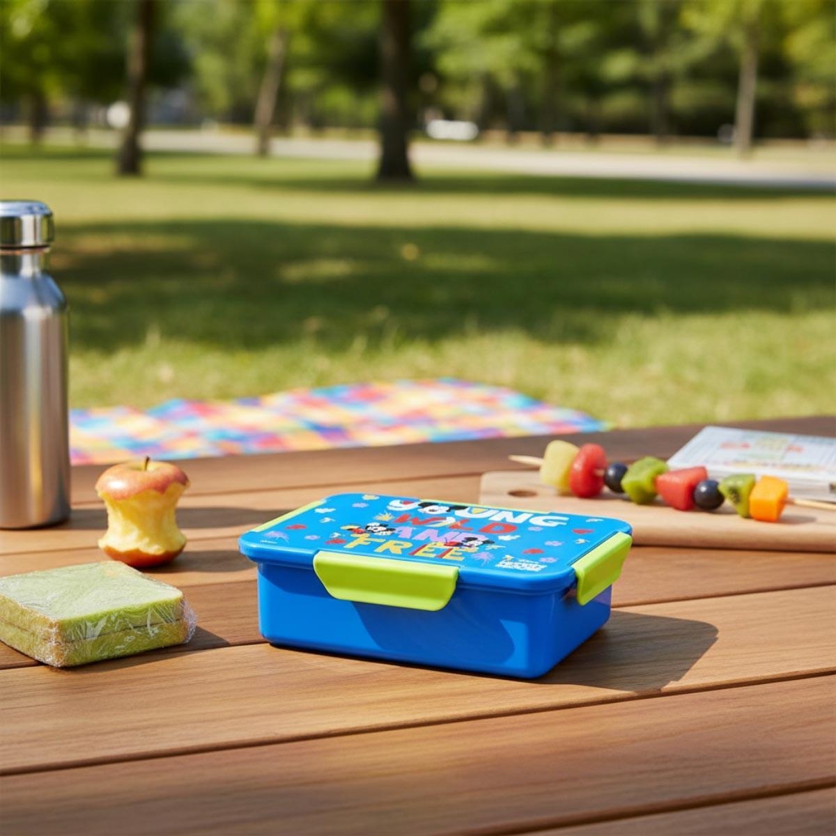 علبة غداء بينتو قابلة للتحويل من ديزني ميكي وأصدقائه، بأربعة أقسام