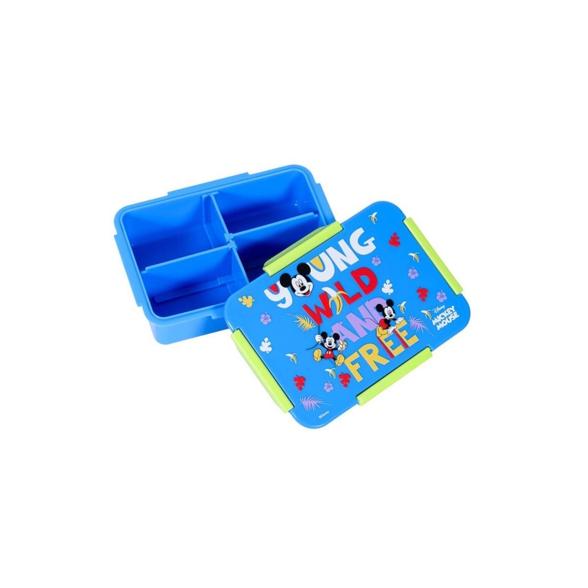 علبة غداء بينتو قابلة للتحويل من ديزني ميكي وأصدقائه، بأربعة أقسام