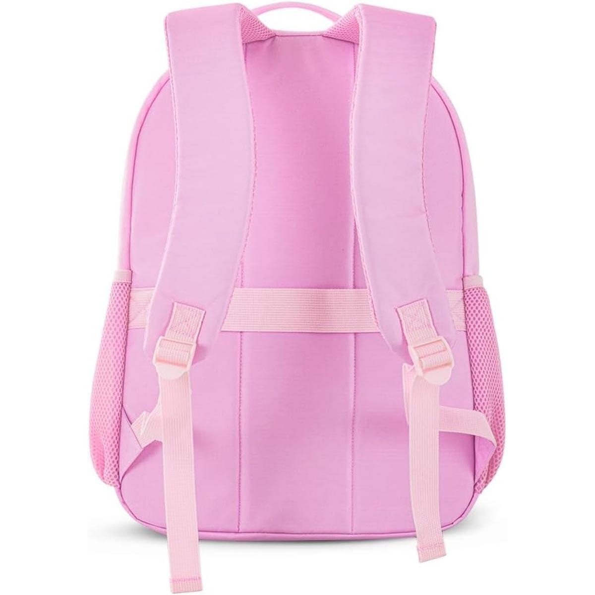 مجموعة حقيبة ظهر إيزي كيدز مقاس 17 بوصة باللون الوردي الفاتح مع حقيبة غداء ومقلمة
