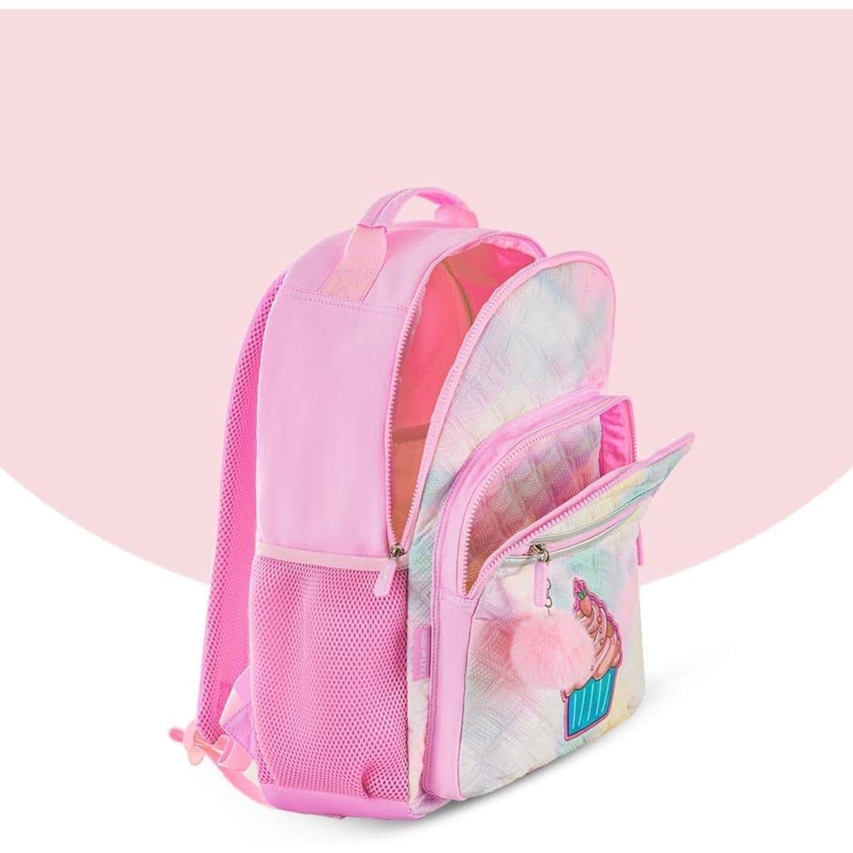 Eazy Kids 17" Sugar Pop Pink Backpack with Lunch Bag & Pencil Case Set