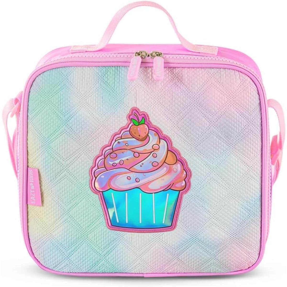 Eazy Kids 17" Sugar Pop Pink Backpack with Lunch Bag & Pencil Case Set
