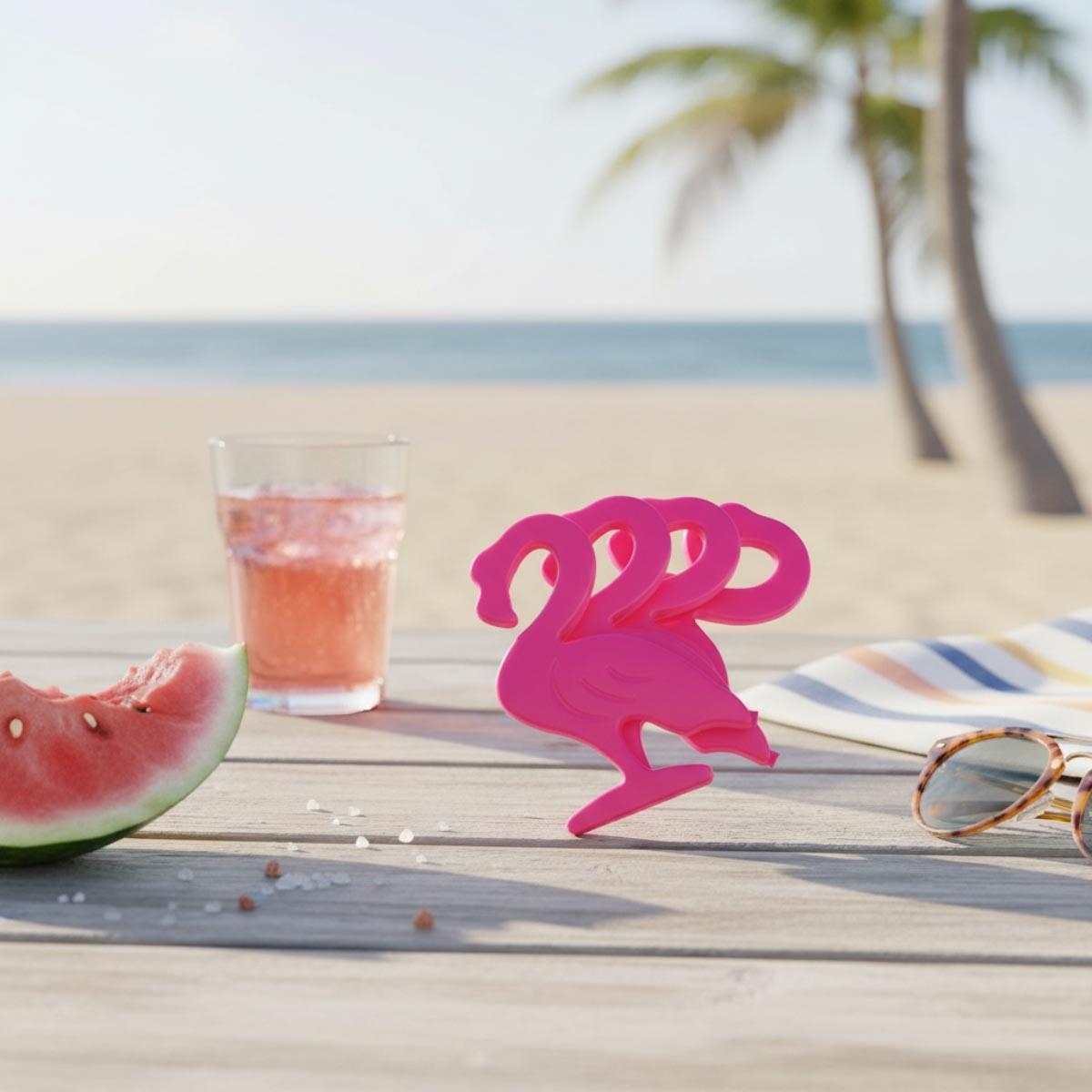 مجموعة أكياس ثلج صلبة قابلة لإعادة الاستخدام من إيزي كيدز، مكونة من 4 قطع بتصميم فلامنجو، لحقائب الغداء