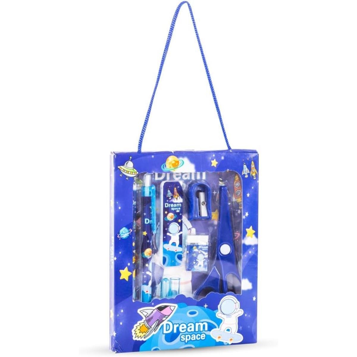 Eazy Kids 9-Piece Astronaut & Space Theme Kids Stationery Gift Set