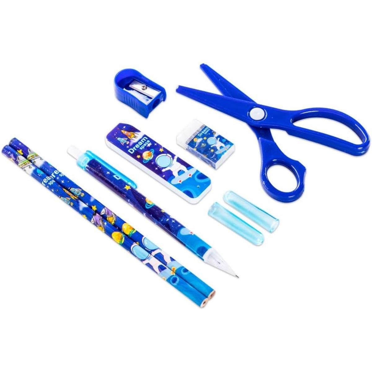 Eazy Kids 9-Piece Astronaut & Space Theme Kids Stationery Gift Set