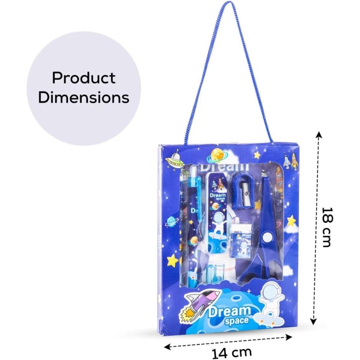 Eazy Kids 9-Piece Astronaut & Space Theme Kids Stationery Gift Set