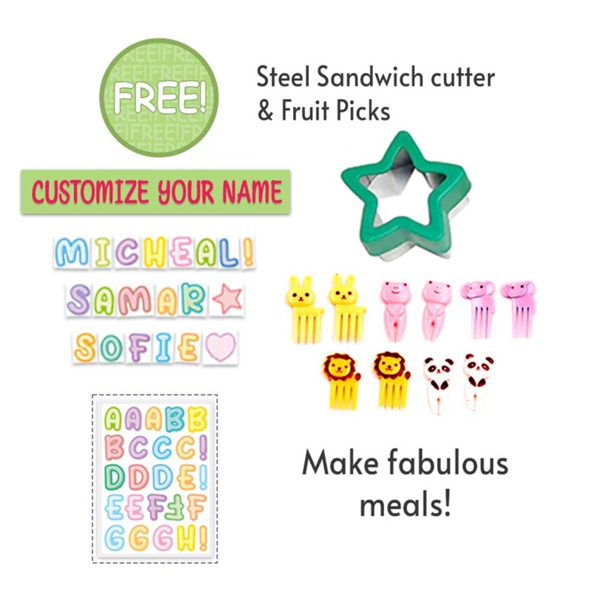 علبة غداء إيزي كيدز بلو جوسوم بستة أقسام وأربعة أجزاء مع حقيبة غداء