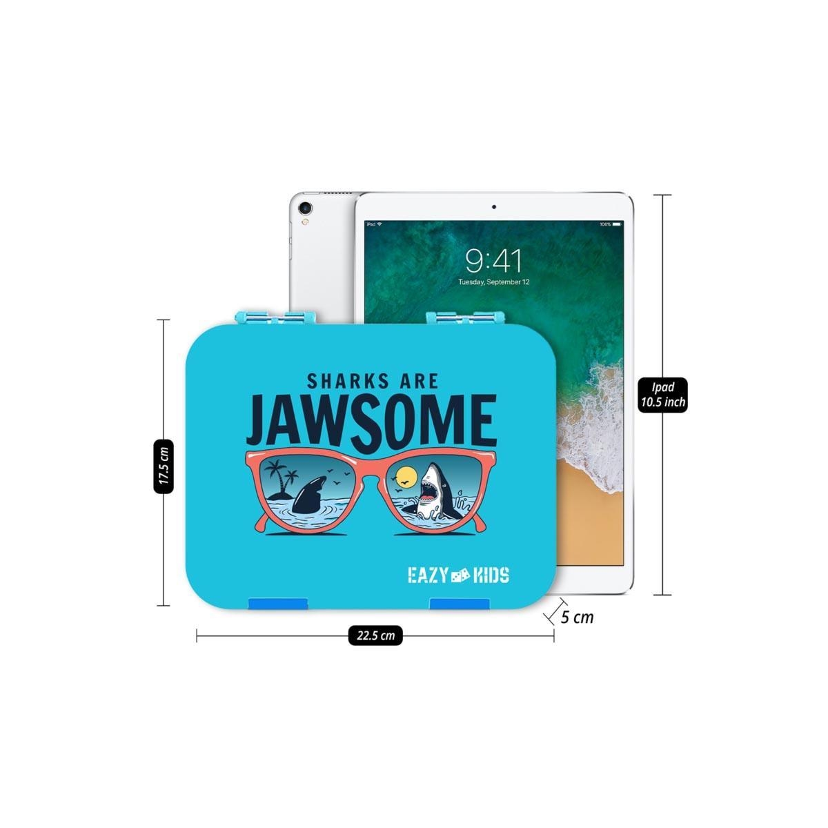 علبة غداء إيزي كيدز بلو جوسوم بستة أقسام وأربعة أجزاء مع حقيبة غداء