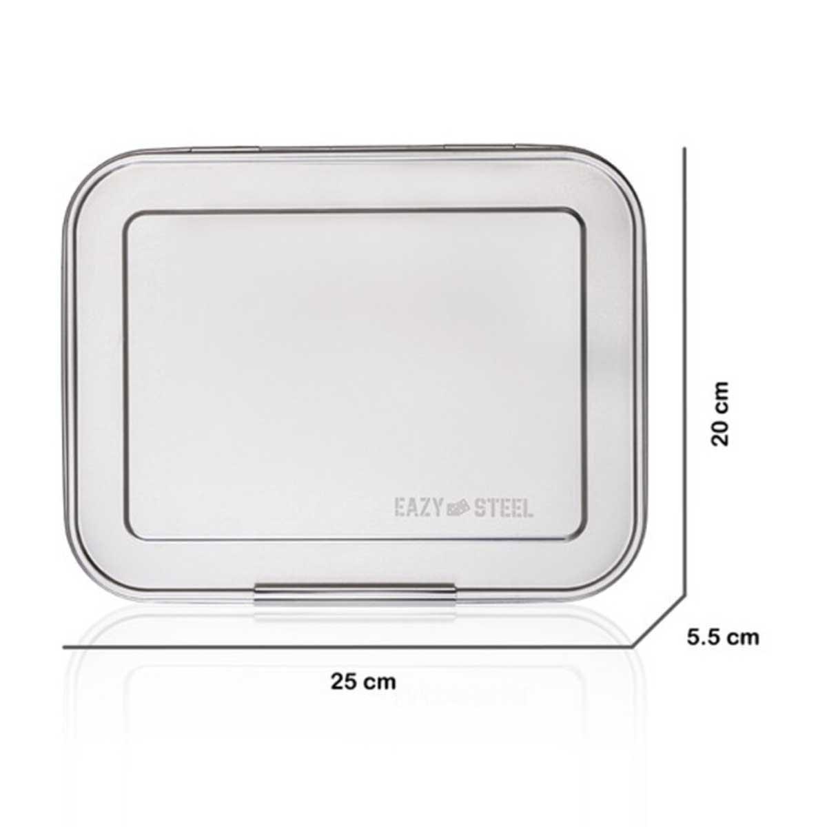 علبة طعام إيزي كيدز الزرقاء المصنوعة من الفولاذ المقاوم للصدأ مع زجاجة مياه للشرب مصنوعة من الفولاذ المقاوم للصدأ