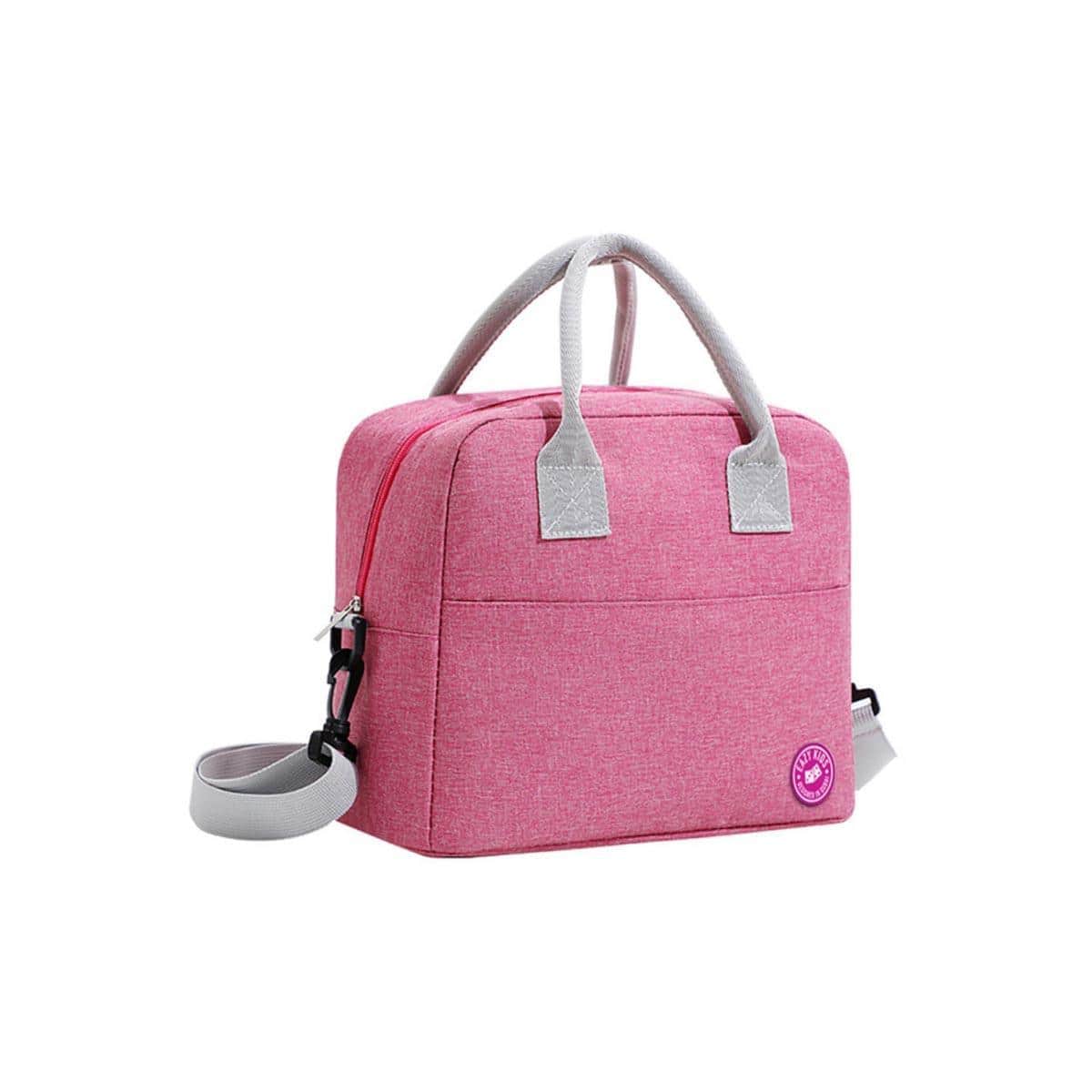 Eazy Kids Glitter Pink Tritan Bento Lunch Box with Lunch Bag