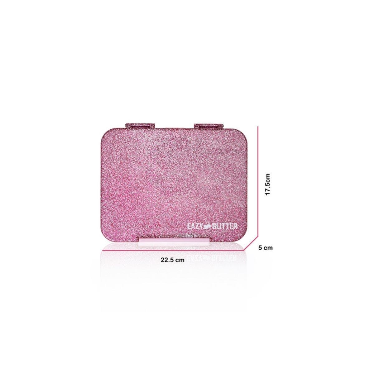 علبة غداء بينتو تريتان وردية لامعة من إيزي كيدز مع حقيبة غداء