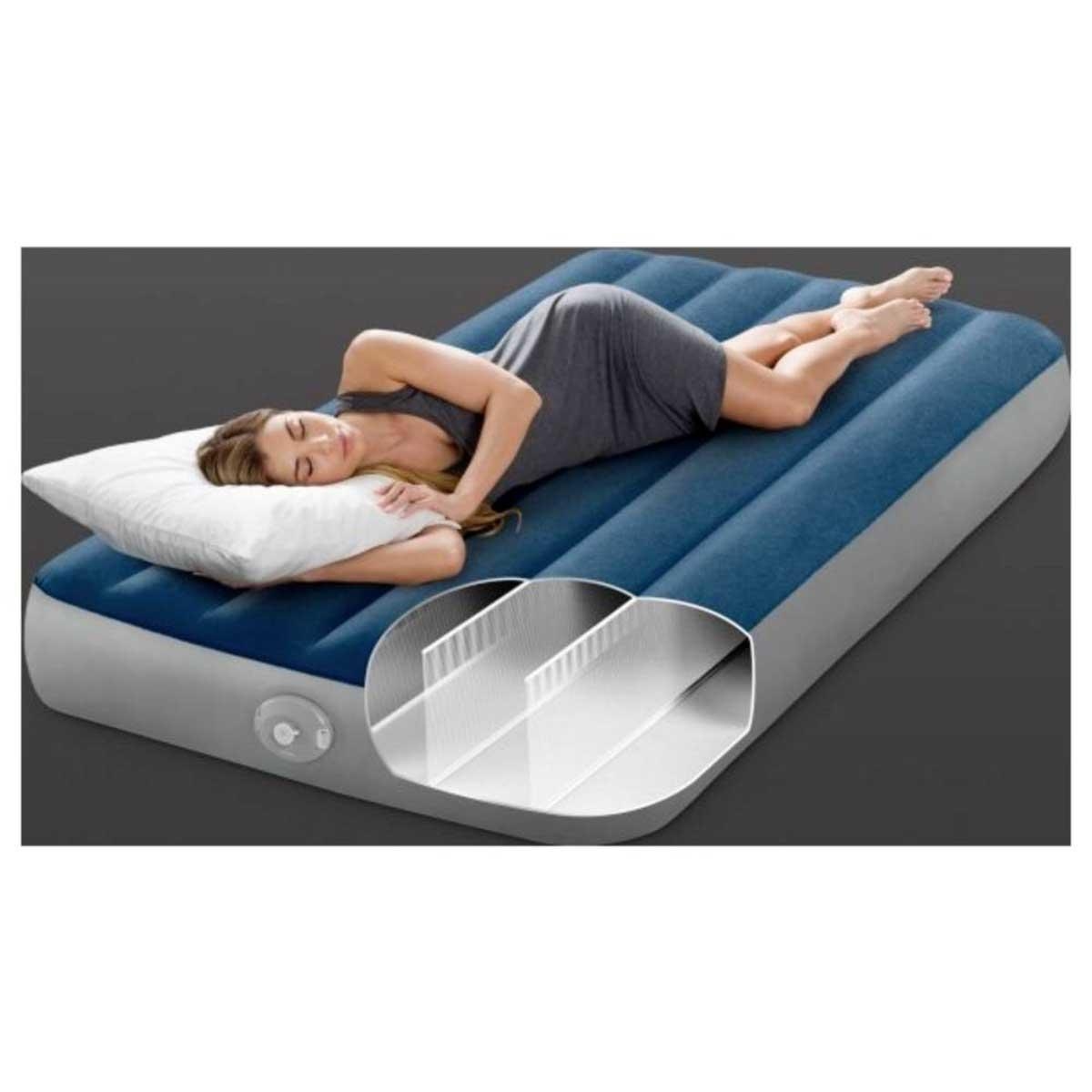 Intex Twin Dura-Beam Prestige Downy Airbed with Hand Pump