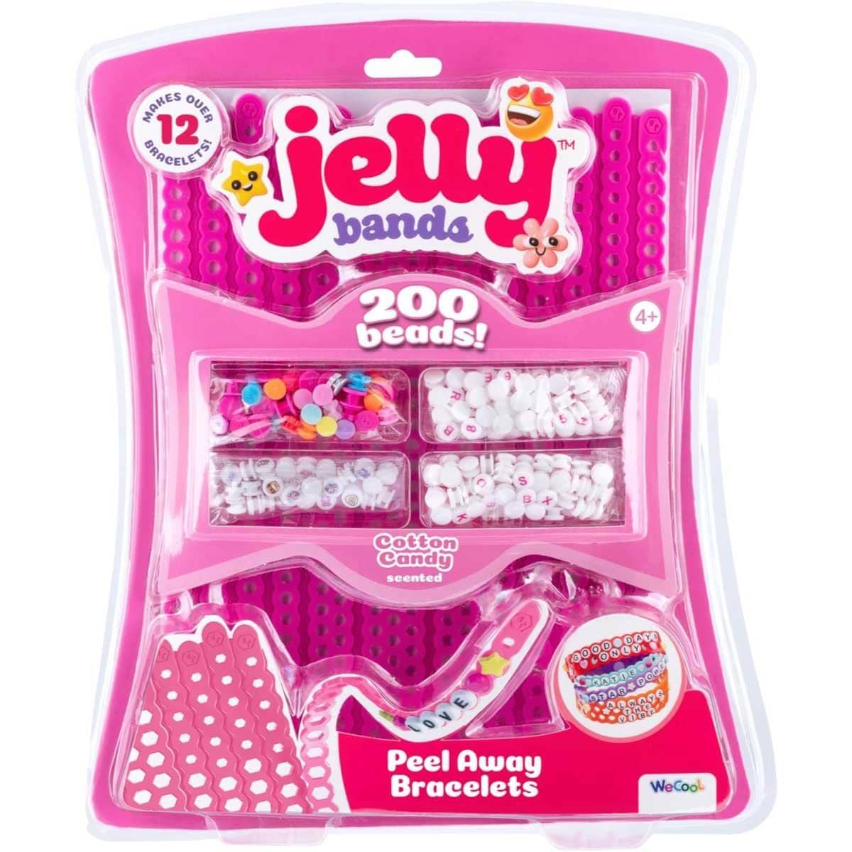 Jelly Bands Cotton Candy or Bubble Gum Scented Bracelet Maker Kit Girls, 5-7 Years