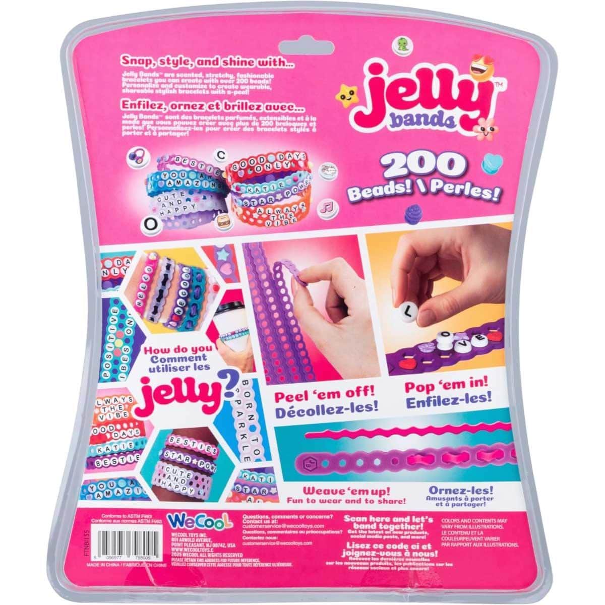 Jelly Bands Cotton Candy or Bubble Gum Scented Bracelet Maker Kit Girls, 5-7 Years