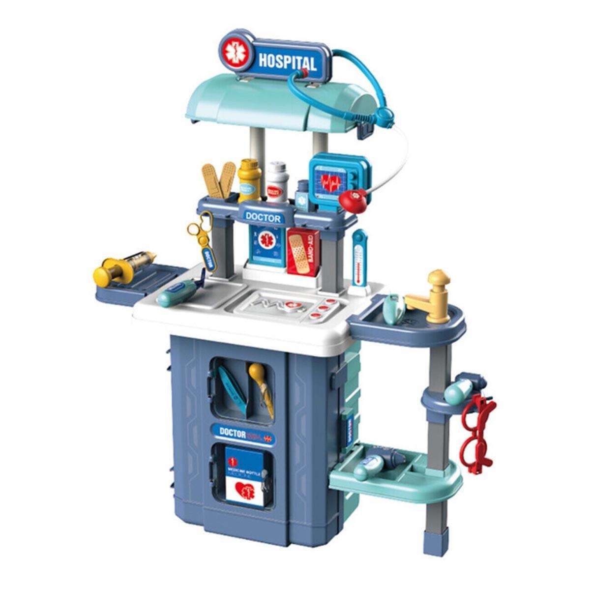 مجموعة ألعاب مستشفى ليتل ستوري المكونة من 38 قطعة، 3 في 1، لعبة تقمص أدوار، مناسبة للجنسين، للأطفال من 3 إلى 4 سنوات