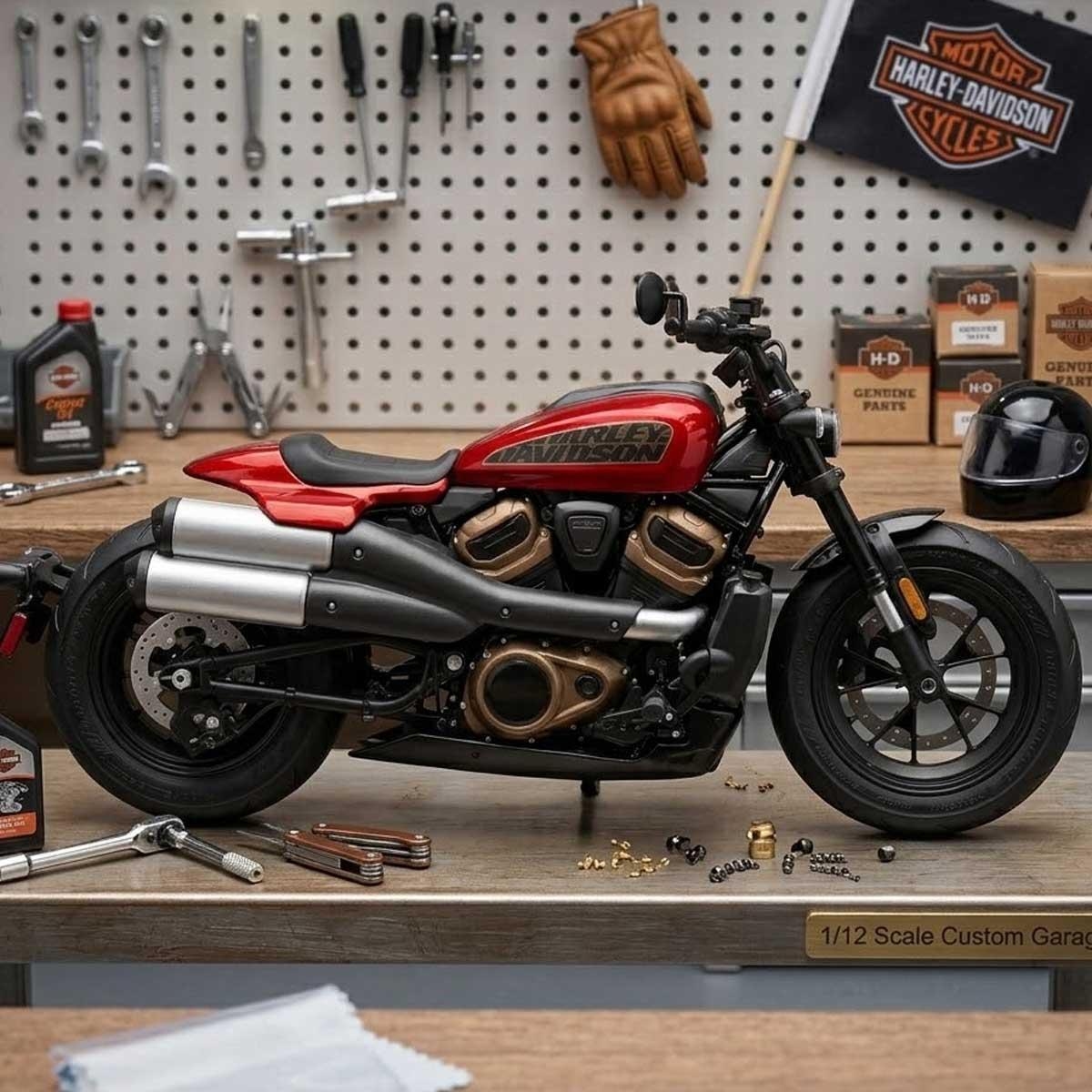 Maisto 1:12 Harley-Davidson Motorcycles Assorted Diecast Motorcycle Unisex, 8-10 Years