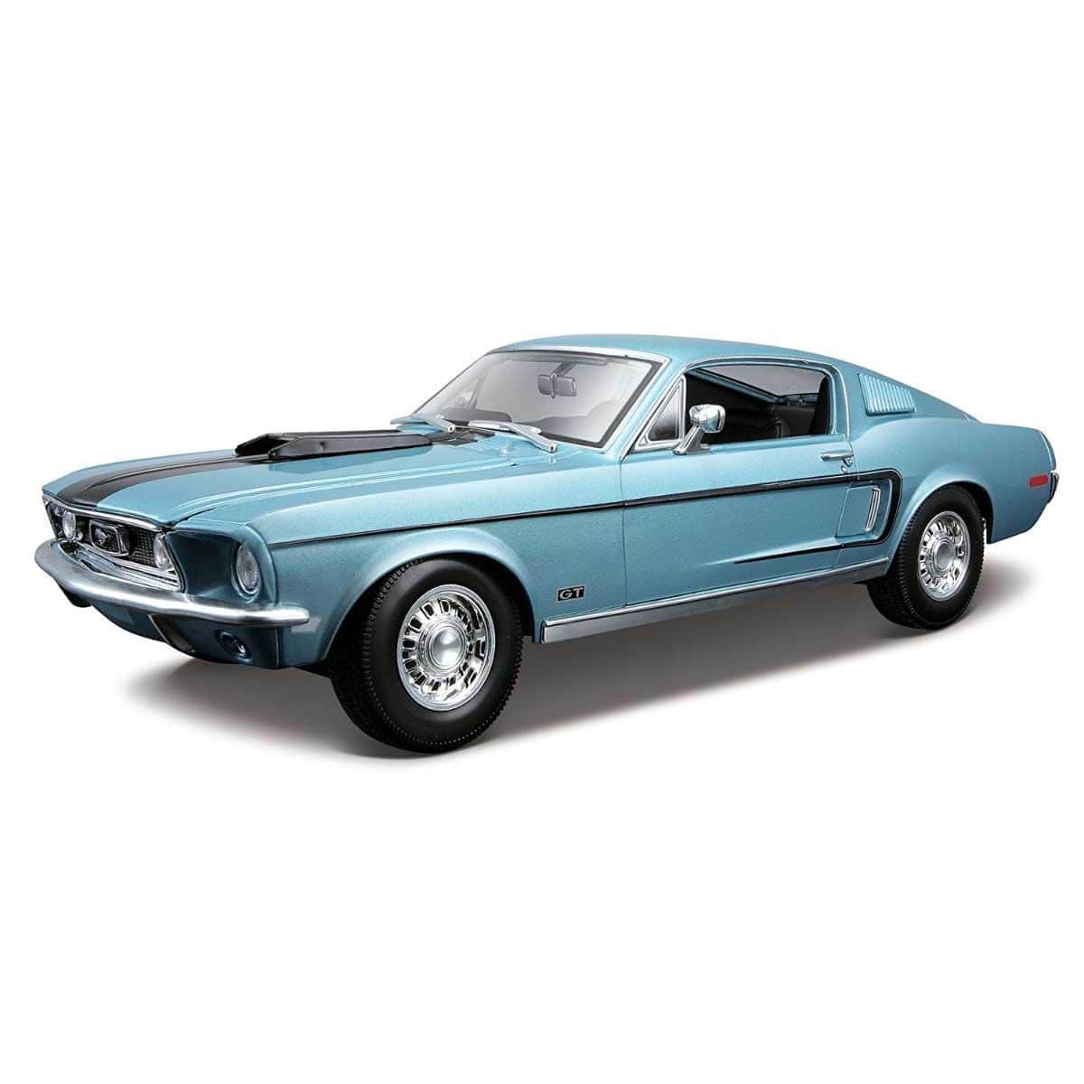 Maisto 1:18 1968 Ford Mustang GT Cobra Jet Diecast Car Unisex, 8-10 Years