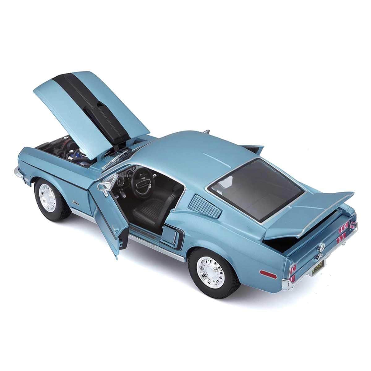 Maisto 1:18 1968 Ford Mustang GT Cobra Jet Diecast Car Unisex, 8-10 Years