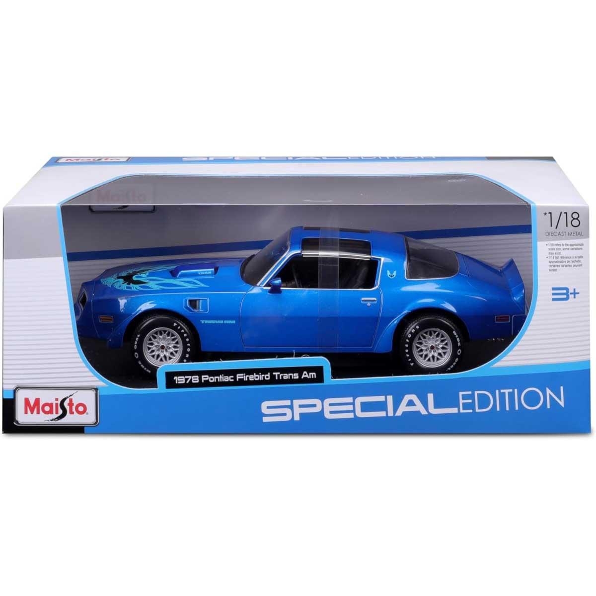 مايستو سيارة بونتياك فايربيرد ترانس آم 1978 معدن مصبوب بمقياس 1:18 للجنسين، 8-10 سنوات