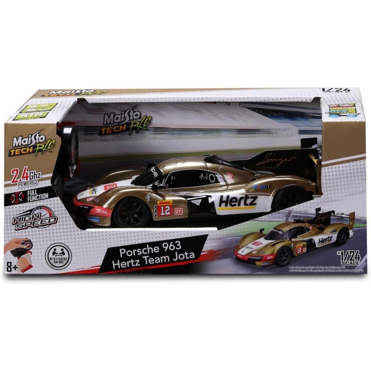 Maisto 1:24 2024 Porsche 963 Hertz Team Jota Diecast Car Unisex, 8-10 Years