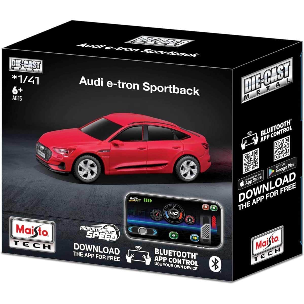 Maisto 1:41 Audi E-Tron Sportback Metal Remote Control Diecast Car Unisex, 6-8 Years