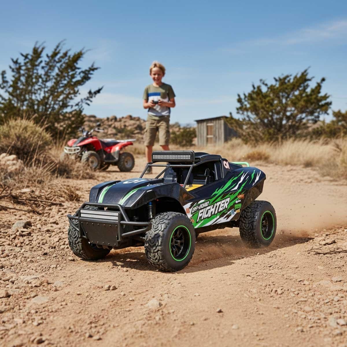 مايستو سيارة روك فايتر للطرق الوعرة بالتحكم عن بعد للجنسين، 8-10 سنوات
