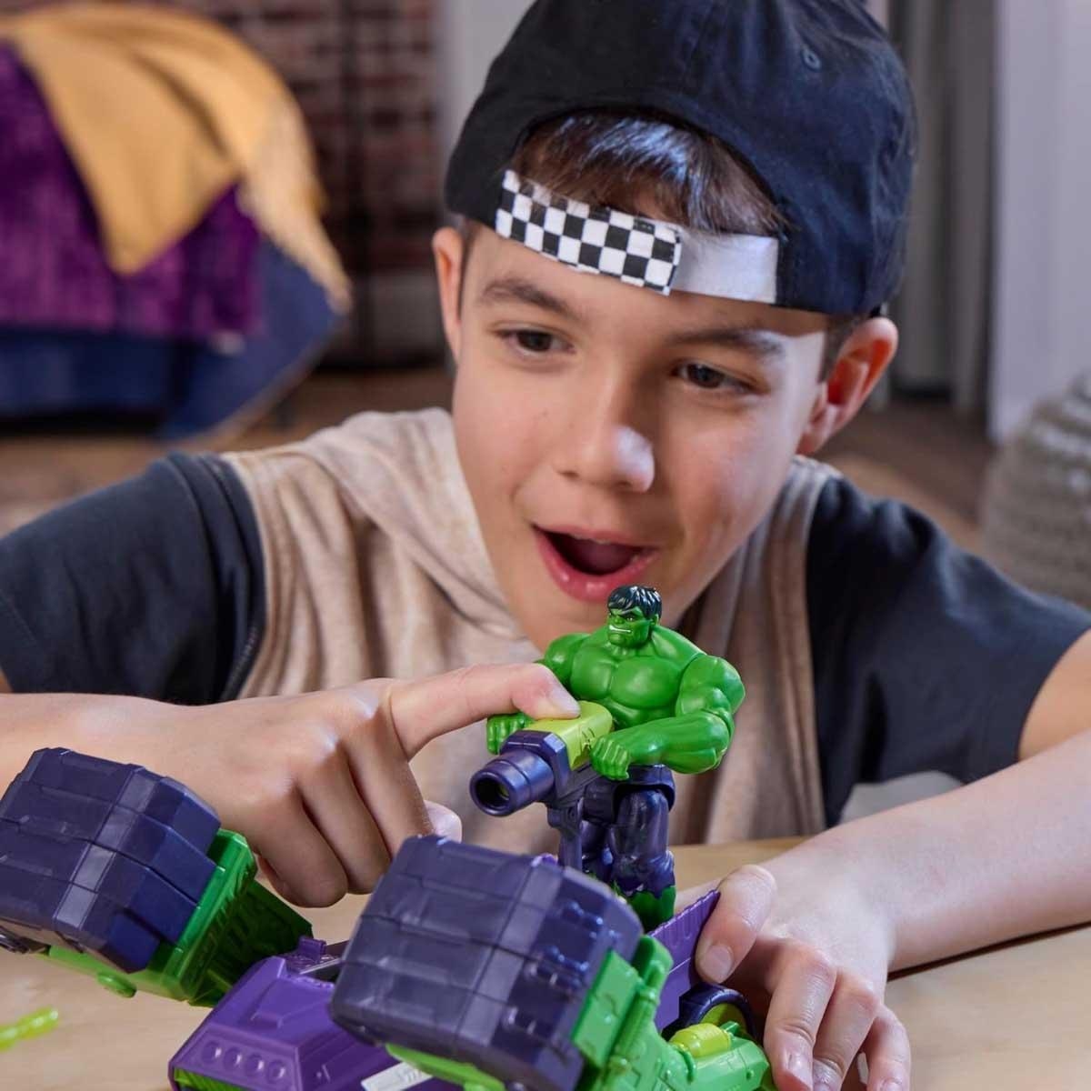 مارفل أفنجرز مجموعة شاحنة هالك بلاست إن سماش مقاس 4 بوصات للجنسين، 5-7 سنوات